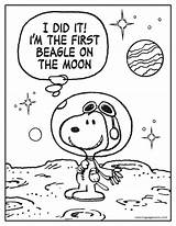 Snoopy Astronaut sketch template