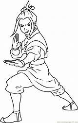 Coloring Katara Avatar Pages Airbender Last Coloringpages101 Color sketch template