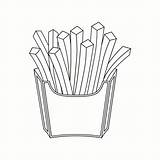 Draw Fries sketch template