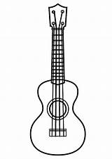 Ukulele Coloring Pages Drawing Printable Tattoo Print Visit sketch template