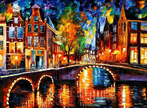 The Bridges Of Amsterdam Painting By Leonid Afremov