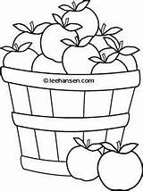 Coloring Basket Apple Apples Pages Printable Fall Sheet Farm Sheets Clipart Leehansen Stand Use Kids Template Templates Classroom Fruits Harvest sketch template
