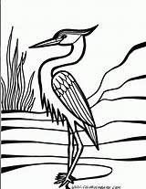 Crane Heron Getdrawings sketch template