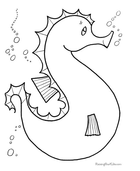 preschool coloring pages sea animal  printable coloring pages