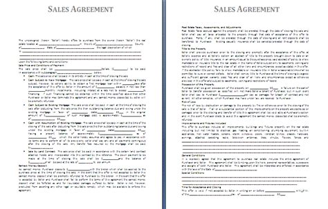 sales agreement template  agreement  contract templates