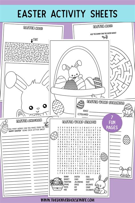 printable easter activity pack  denver housewife