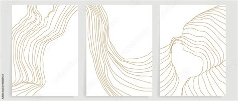 luxury gold  art background vector minimalist modern contour