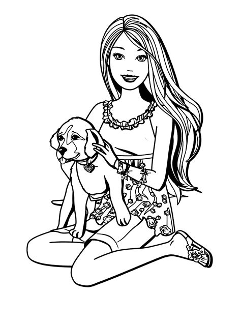cartoons barbie coloring pages png  file  fonts