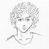 Boy Hair Curly Drawing Sketch Haired Getdrawings Paintingvalley sketch template