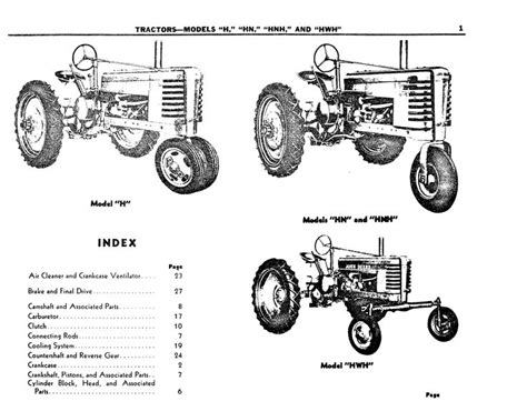 john deere model  hn hnh  hwh parts catalog  tractors  john deere parts