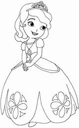 Coloring Sofia First Pages Print Princess sketch template
