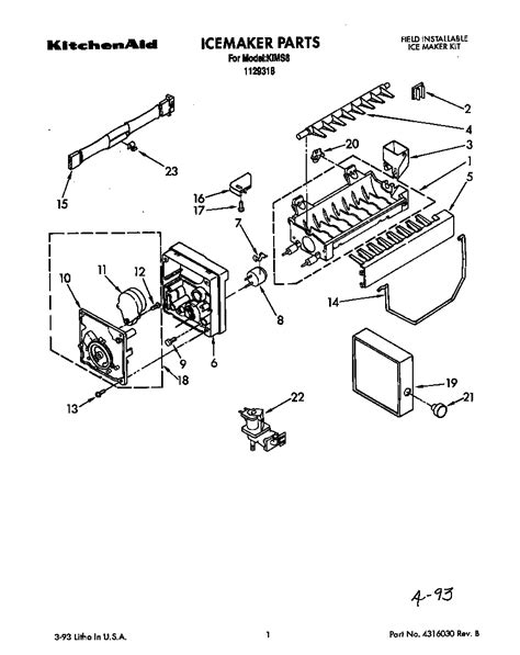 kitchenaid ice maker kits parts model kims sears partsdirect