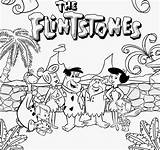 Flintstones Caveman Flintstone Fred Barney Coloringfree Zoo sketch template