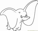 Dumbo Coloring Ear Big Pages Coloringpages101 Kids sketch template