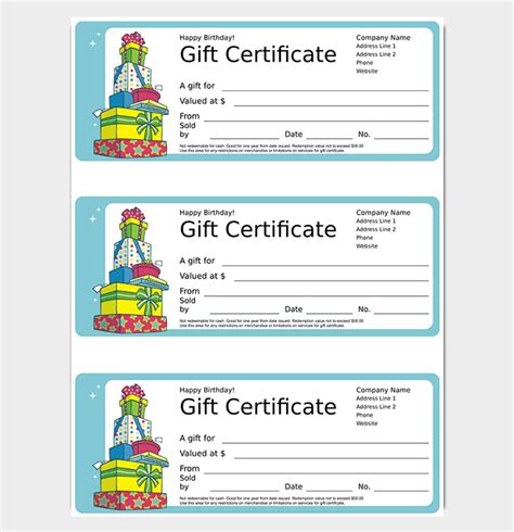gift certificate  printable template