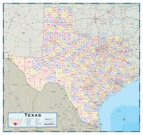 texas counties wall map  mapscom mapsales