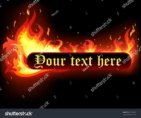 fire banner stock vector illustration  shutterstock