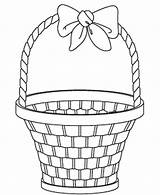 Basket Coloring Easter Empty Drawing Gift Book Picnic Pages Kids Template Sketch Advertisement sketch template