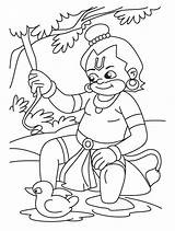 Hanuman Coloring Duck Lord Kids Colouring Pages sketch template