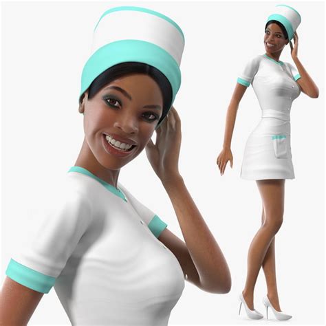 3d nurse models turbosquid