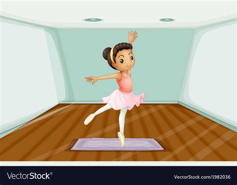 young ballet dancer dancing   rug vector image