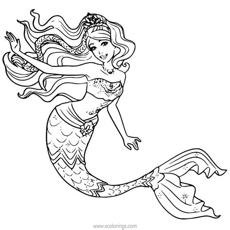 barbie mermaid coloring pages merliah  swimming xco vrogueco