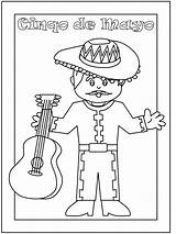 Cinco Puebla Batalla Mariachi Dltk Drawings sketch template