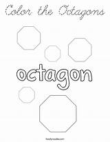 Coloring Octagons Color Cursive Built California Usa sketch template