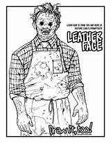 Leatherface Massacre Chainsaw sketch template