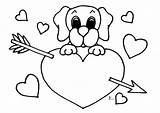 Valentine Dogs sketch template