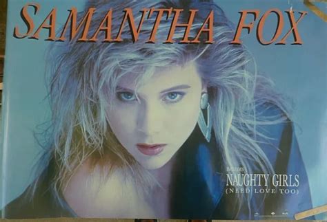Rare Samantha Fox Naughty Girls 1987 Vintage Original Music Store Promo