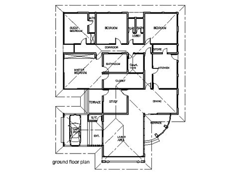 bedroom house plan  ghana