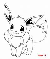 Drawing Eevee Pokemon Pikachu Para Colorir Pintar Artigo Desenhos Step Desenhar sketch template