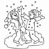 Snowfall Colorat Copii Desene Iarna Joaca Snowing Designlooter sketch template