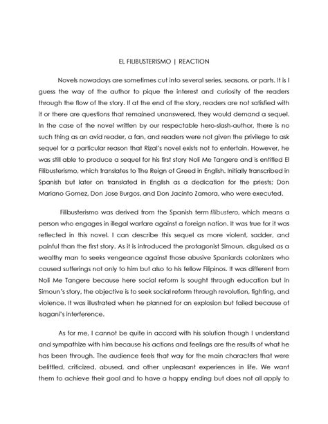 reflection  el filibusterismo reflection  el filibusterismo  vrogue