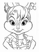 Coloring Pages Brittany Chipmunk Chipette Chipwrecked Eleanor Chipettes Popular Template Coloringhome sketch template
