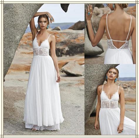 Amzing Bohemian Style Wedding Dresses Chiffon Garden