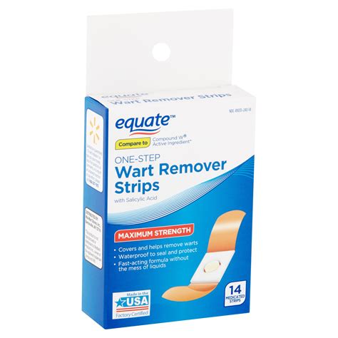 equate maximum strength  step wart remover strips  count walmartcom walmartcom