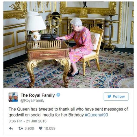 queen elizabeth ii just tweeted for the first time in two