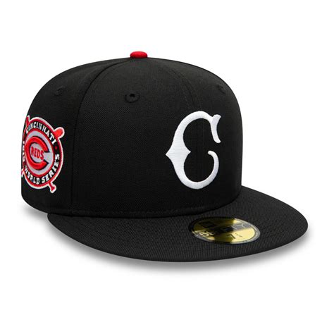 official  era cincinnati reds mlb heritage world series black  scarlet fifty fitted cap