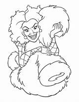 Cruella Coloring Pages Vil Devil Printable Getcolorings Color Getdrawings sketch template