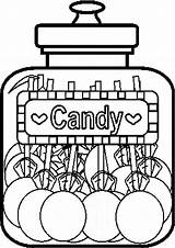 Candy Coloring Pages Jar Printable Kids Cotton Clipart Colouring Clip Chocolate Sweets Sketching Print Cliparts Tulamama Sheets Food Bonbon Coloriage sketch template