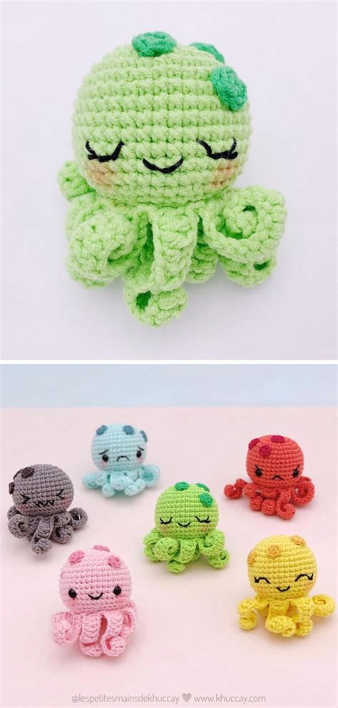 color octopus  crochet pattern weave crochet