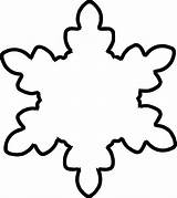 Snowflake Outline Snowflakes Wecoloringpage Clipartmag sketch template