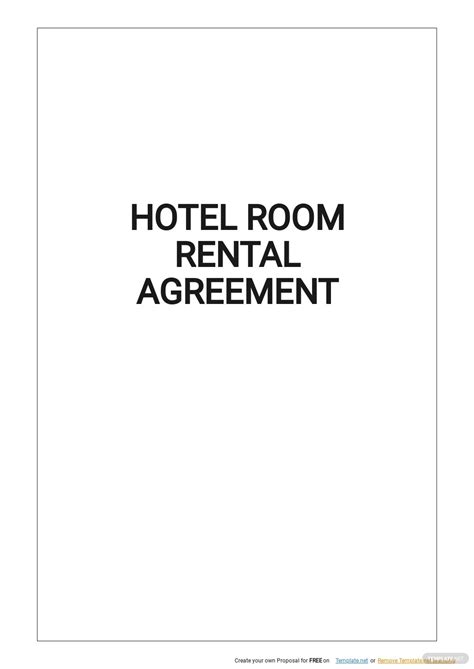 basic room rental agreement template google docs word apple