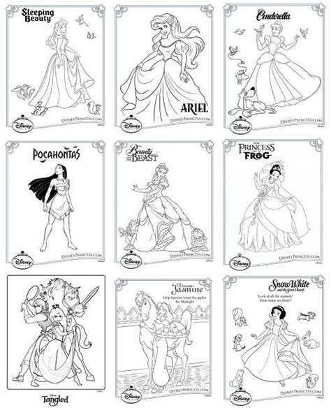 disney princess coloring pages printable   princesses