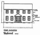 Colonial House Plans Front Plan Elevations Floor Simple Elevation Garage sketch template