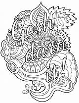 Coloring Pages Swear Word Western Adult Words Book Books Sheets Granny Color Funny Printable Swears Cleverpedia Mandala Print Colouring Theme sketch template