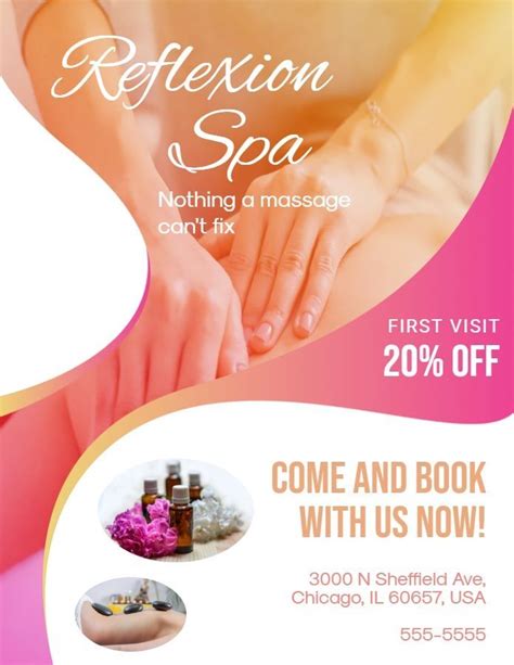 chair massage flyer templates spa flyer spa design spa advertising