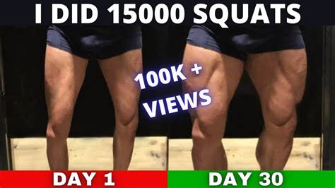 i did 500 squats daily for 30 days challenge my honest results youtube